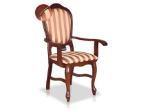 Jadalniane krzesło STB15N z podłokietnikami z pinezkami