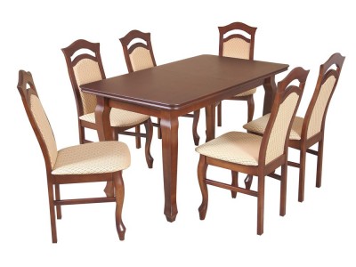 Zestaw stół rozkładany do jadalni Ludwik i krzesła B33