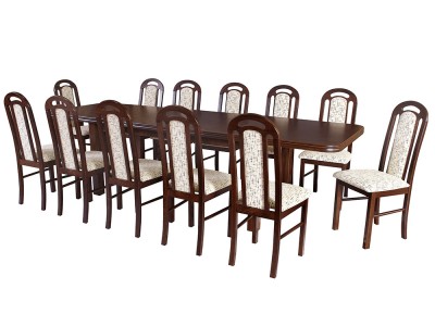 Komplet 12 osobowy stół Wenus P7 krzesła Piano