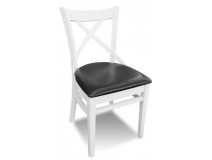 Kuchenne białe krzesła włoska wstęga RMK66