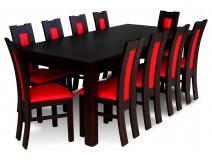 Komplet do jadalni dla 10 osób z krzesłami Profil Pełny