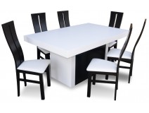 Zestaw Black&White Stół bankietowy + 6 krzeseł RMK71