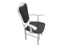 Krzesło z podłokietnikami STB23N-P Biały Połysk