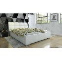 Łóżko sypialniane z tapicerowanym zagłówkiem Mila AT6