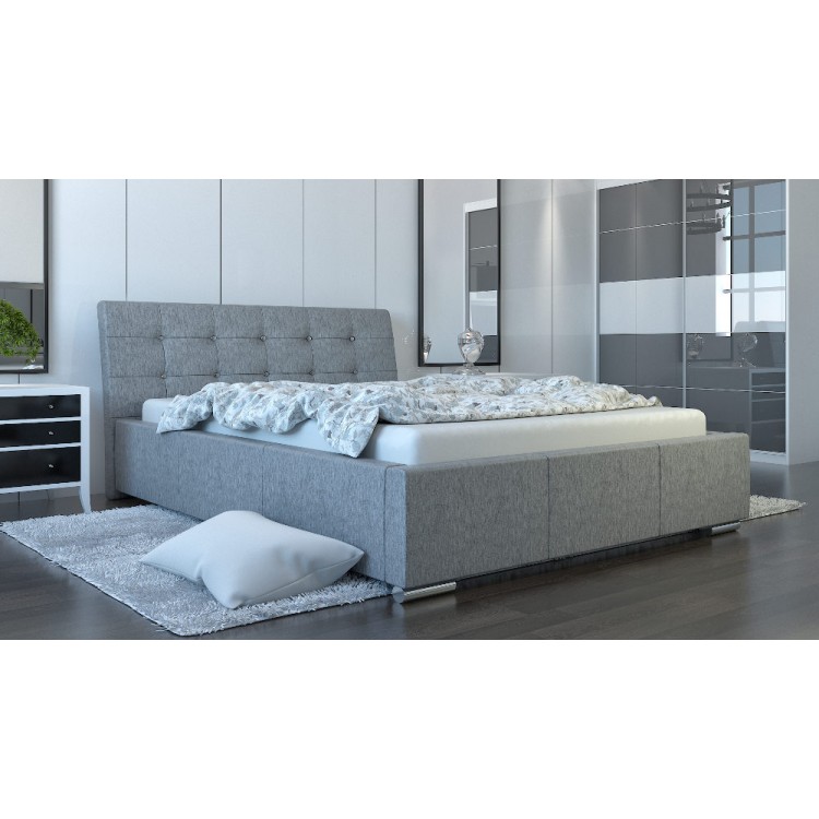 Mila AT14 tapicerowane łóżko z zagłówkiem do sypialni