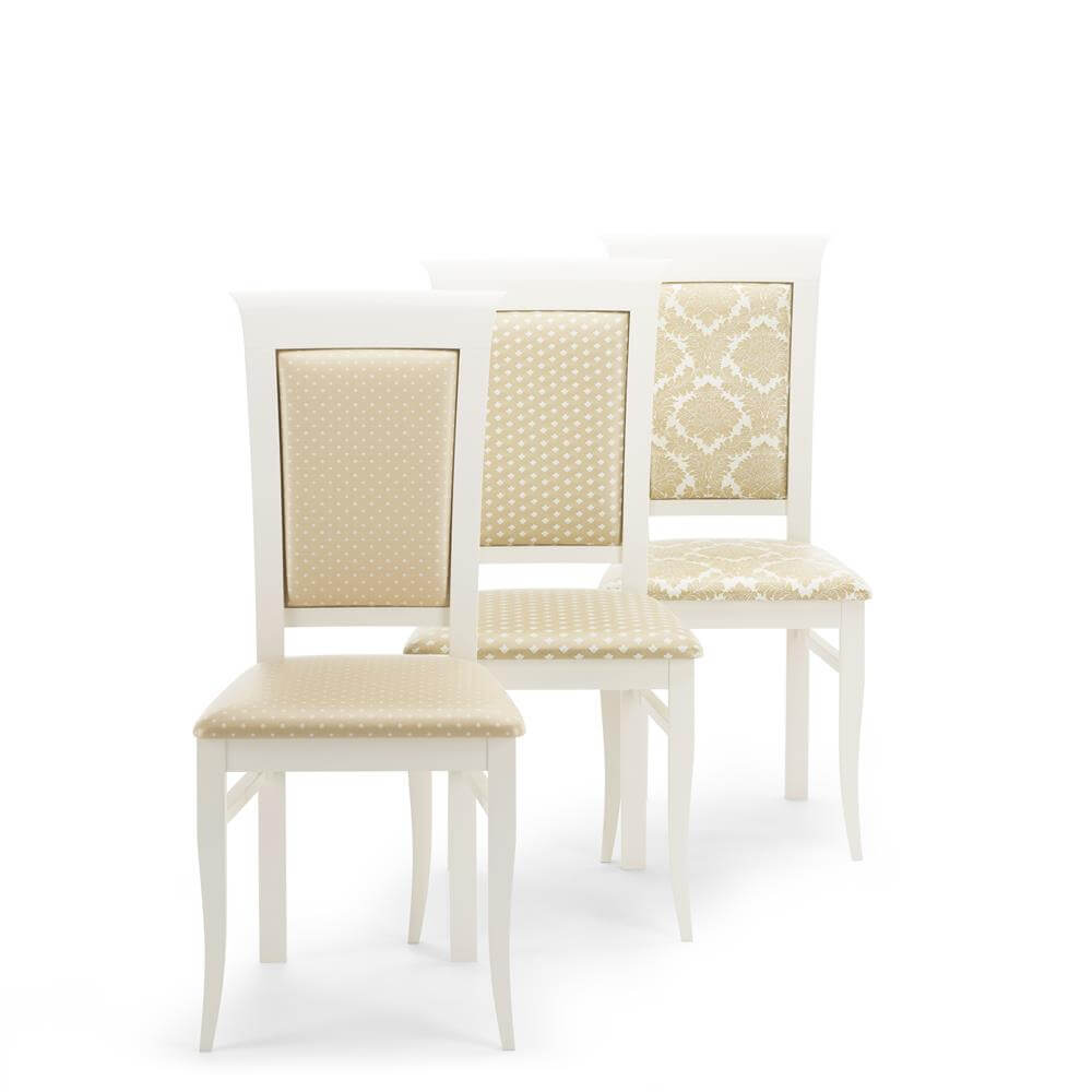 3 krzesła białe do restauracji Lira