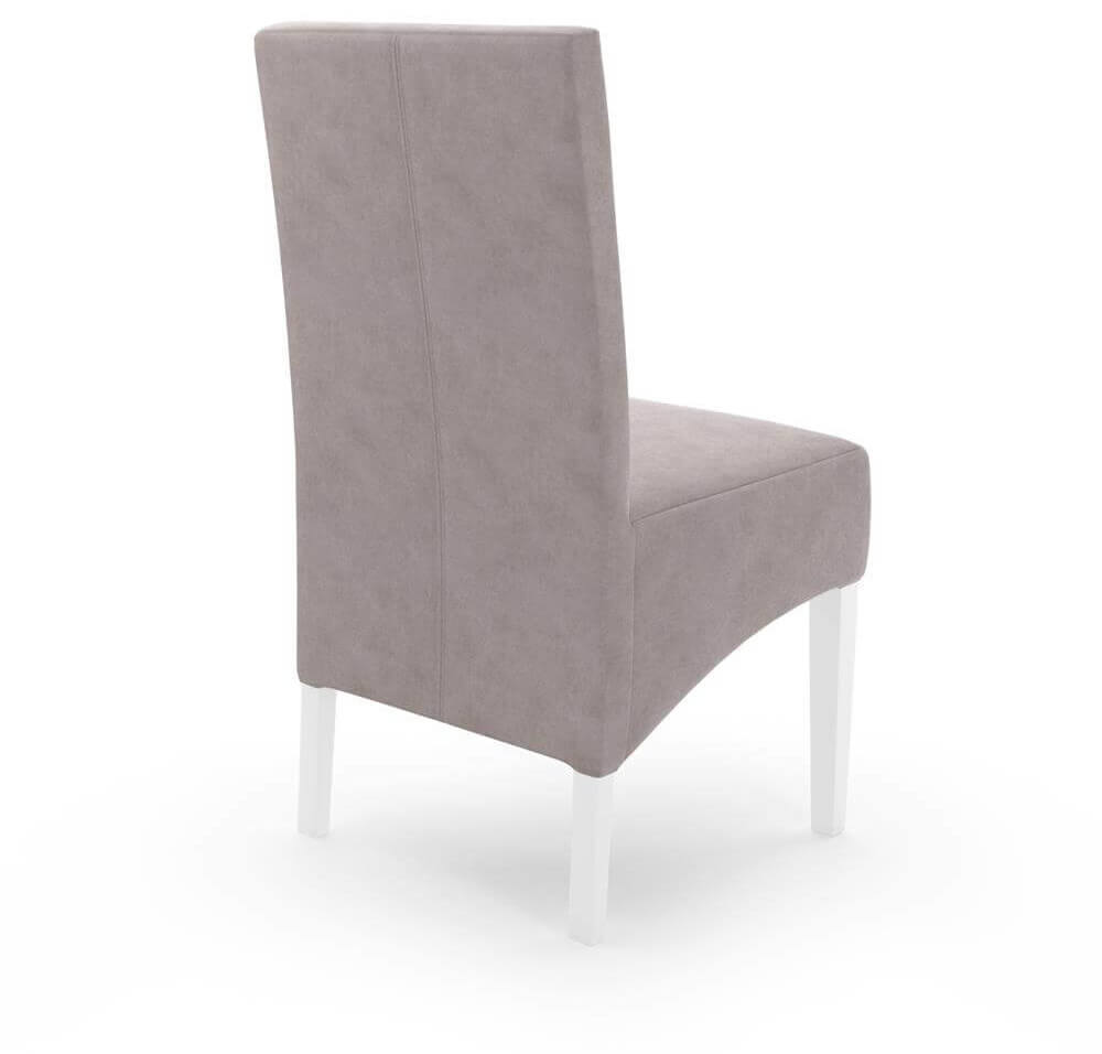 Tył krzesła tapicerowanego białego beżowego Alik