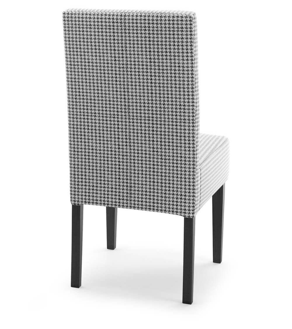 Tył krzesła tapicerowanego szarego Pepitka