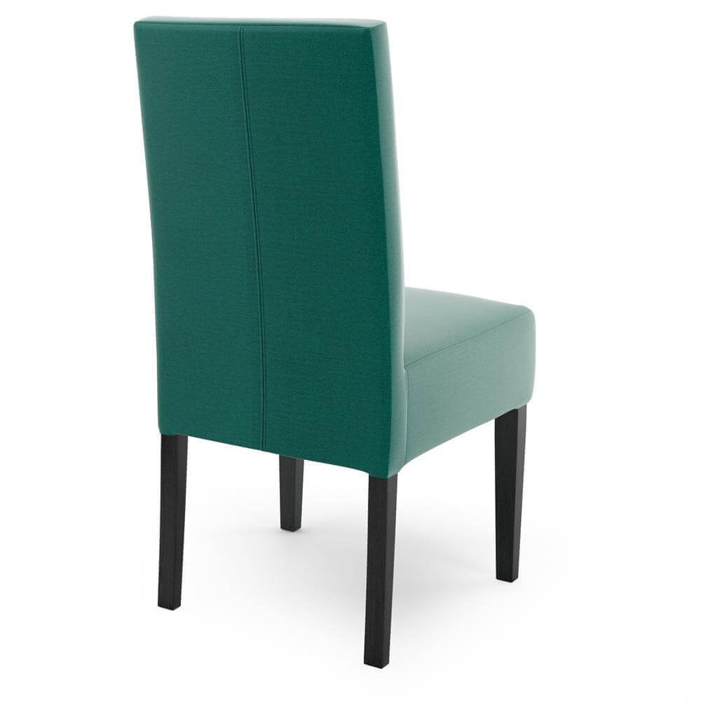 Tył krzesła tapicerowanego zielonego Eliza